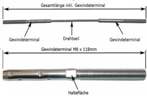 Spannseil für Faltsegel